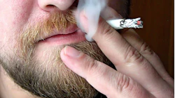 Man Smoking Joint
