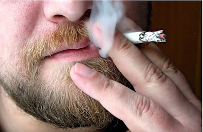 Man Smoking Joint