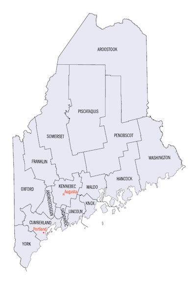Maine Counties Map