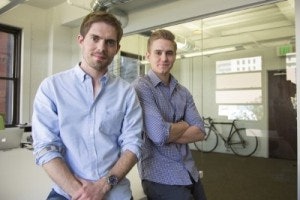 Flowhub Co-founders, CEO Kyle Sherman (Pictured left) and CFO Chase Wiseman (right) in their downtown Denver office.