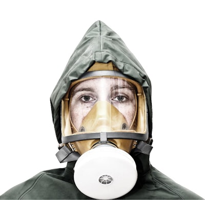 Woman In Gas Mask Dreamstime 10066292 Fmt