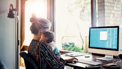 I Stock 823771686 Young Mother With Newborn Working Fmt