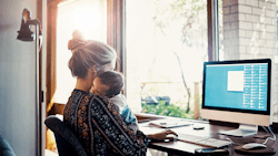 Istock 823771686 Young Mother With Newborn Working Fmt2