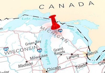 Michigan Map With Pin Adobe Stock Credit Klenger Resized