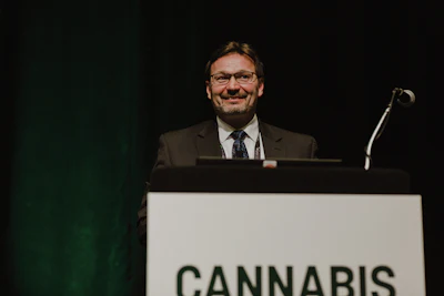 John Scott, the Pesticide Section Chief of the Colorado Department of Agriculture (CDA), shared with attendees insights into how the CDA and other state agencies determine what pesticides may be applied to cannabis and how cultivators can ensure they are consistently compliant and up-to-date on pesticide regulatory changes. Photo by Jake Gravbrot