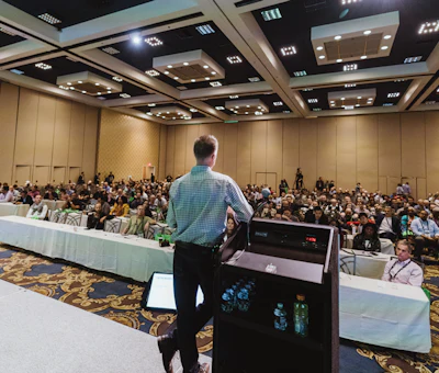 The Welcome Keynote was delivered by John Cochran, COO of Harvest Health & Recreation. Photo by Jake Gravbrot