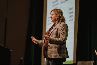 Dr. Nadia Sabeh of Dr. Greenhouse Inc. presented a session exploring tips and best practices for designing and operating a greenhouse for cannabis cultivation, including climate control, automation and more. Photo by Jake Gravbrot