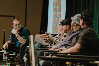 Sjoerd Broeks (left), of The PHARM LLC and The Dutch Consulting Company, led a panel of world-class breeding experts—including (left to right): Mojave Richmond of BioAgronomics Group Consultants; Shane Yoakam and Ray Bowser, both of The Dutch Consulting Company; and James Loud of Loud Seeds—to share insights in the session, “Cannabis Breeding: Methods, Ethics and Desired Outcomes.” Photo by Jake Gravbrot