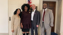 M4MM Founder and CEO Roz McCarthy (second from left) and other members of the advocacy group met with Rep. Earl Blumenauer and other congressional representatives to offer insight on social equity provisions in cannabis legalization measures.