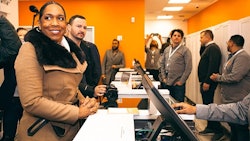 Illinois Lt. Gov. Juliana Stratton makes one of the state's first cannabis purchases Jan. 1, 2020, at Sunnyside.