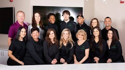 Greenhouse Wellness co-founders Gina Dubbé, bottom row, second from left; Dr. Leslie Apgar, top row, second from left; with some of their team