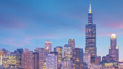 Chicago Skyline At Night