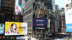 Bruce Linton, Geoff Whaling and the Collective Growth Corp. team virtually celebrate the company's listing on the Nasdaq.