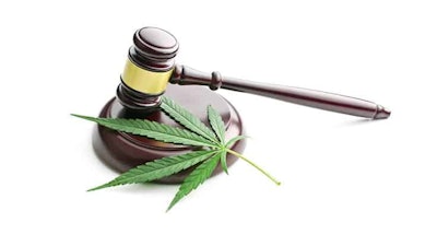 Gavel Cannabis Leaf