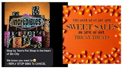 Text message campaigns and imagery sent via Springbig