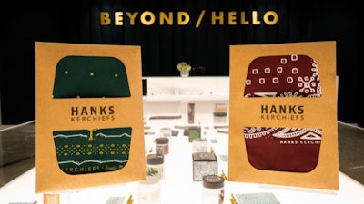 Hanks Kerchiefs display in BEYOND / HELLO stores