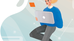 Presentation Slides Media Woman Flat Vector Modern Fmt1