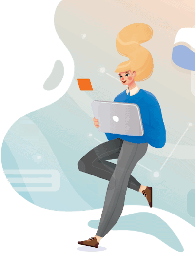 Presentation Slides Media Woman Flat Vector Modern Fmt1