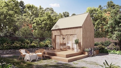 The research will track the carbon footprint of a hemp-based building project by measuring data from hemp farming methods all the way through constructing one of Coexist’s 140-square-foot Traveler structures, pictured here.