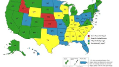 U.S. cannabis legalization map with U.S. territories