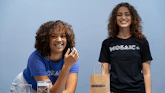 Mosaic+ Budtenders Nyomi Barrick (purple shirt) & Jaci Ledford (black shirt)