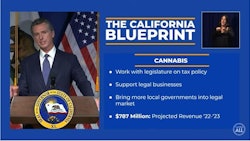 California Gov. Gavin Newsom provides his blueprint for cannabis policy reform during his budget proposal press conference Jan. 10.
