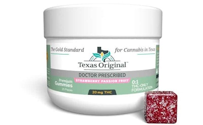 The first of their kind in Texas, Texas Original's 20 mg, fast-acting, strawberry passion fruit-flavored gummies offer patients a more efficient treatment option to mitigate symptoms such as pain, insomnia, night terrors and nausea.