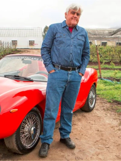 Jay Leno About To Test Drive The Renew Sports Car With A Body Made From Hemp