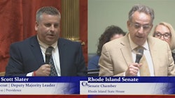 Rhode Island state Rep. Scott Slater and Sen. Josh Miller outline details of the Rhode Island Cannabis Act before their respective chambers voted to pass the adult-use cannabis legalization bill May 24.