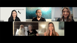 Top row (from left to right): Angela Pih, vice president of marketing for StateHouse Holdings; Claudio Miranda, co-founder of Guild Enterprises; Cassie Tomaselli, conference programming director for Cannabis Business Times and Cannabis Conference and bottom row (from left to right): Swami Chaitanya and Nikki Lastreto, co-founders of Swami Select; Jocelyn Sheltraw, director of industry relations at Headset