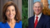 New York Democratic Gov. Kathy Hochul and Texas Republican Gov. Greg Abbott are running to keep their seats this election.
