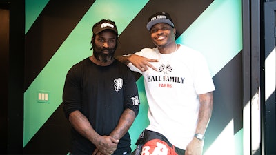 Ricky Williams, founder and president of Highsman (left), and Chris Ball, owner and CEO of Ball Family Farms.
