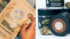 Burr's Place and One Straw Farm product with Scratch n Sniff packaging at Green Gold, a San Andreas, Calif., dispensary