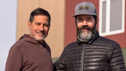 Father-and-son team Lloyd (left) and Aaron Stiassny in front of their fourth Uncle Herb's dispensary in Anchorage, Alaska.