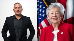 Verano CEO George Archos (left) and Alabama Gov. Kay Ivey.