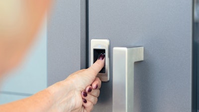 A thumbprint scanner can help prevent employees from clocking each other in and out.