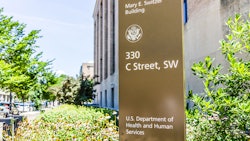 A file photo of the exterior of a U.S. Department of Health and Human Services building in Washington, D.C.