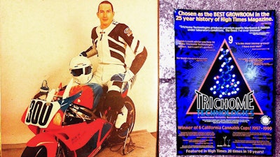 Kenneth Morrow, pictured with his Yamaha TZ250 motorcycle that was seized as part of his cannabis arrest.