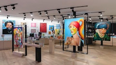 The Artist Tree’s dispensaries, like this one in West Hollywood, are designed to look and feel like an art gallery, with art integrated throughout the cannabis displays.