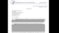A screenshot of the redacted letter from the U.S. Department of Health and Human Services Cannabis Business Times received in response to its Freedom of Information Act Request.