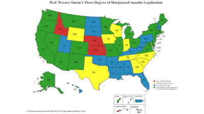2024 Cannabis Legalization Map