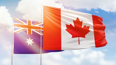 Australia Canada Flags