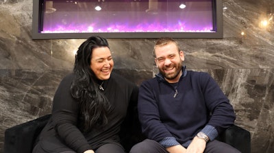 Two of Farm + Florist's founders, Cayli Weinberg and Connor McNamee.