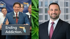 Florida Gov. Ron DeSantis (left) and Saul Ewing Partner Zachary Kobrin (right)