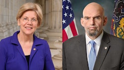 U.S. Sens. Elizabeth Warren, D-Mass., and John Fetterman, D-Pa.