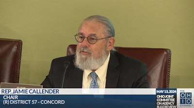 Rep. Jamie Callender, R-Concord, during a JCARR meeting May 13.