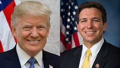 GOP Presidential Candidate Donald Trump and Florida Gov. Ron DeSantis