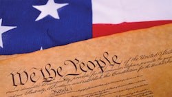 Us Constitution And Flag