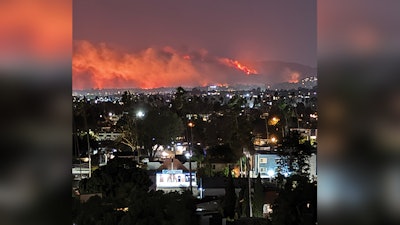 A photo of the California wildfires taken by Los Angeles NORML Executive Director Ian Rassman, who had to evacuate with his family from their Altadena home.