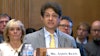 Aaron Klein, a senior fellow in economic studies at the Brookings Institution, testifies as a witness during the U.S. Senate Banking Committee's hearing on debanking on Feb. 5.